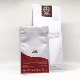 block bottom bags custom printed for coffee