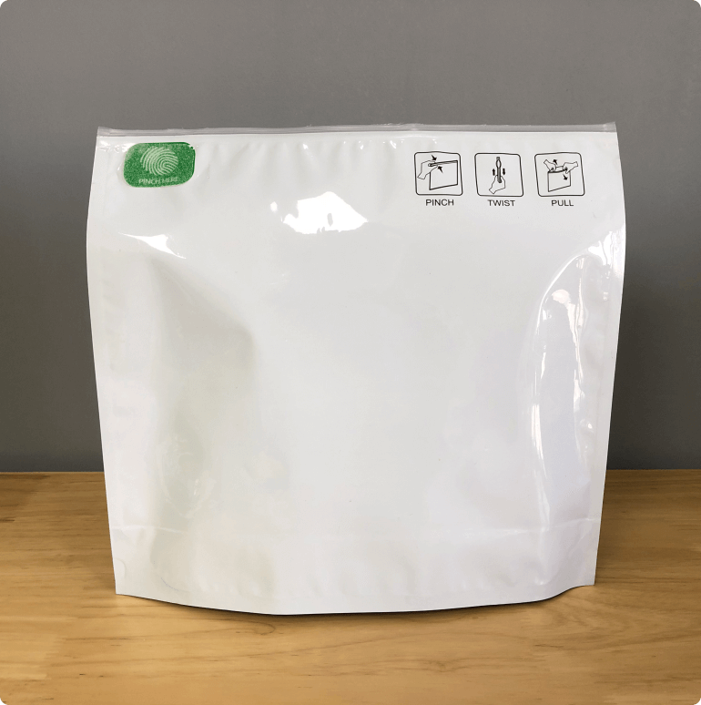 Pinch and Slide Stand Up Dispensary Bags