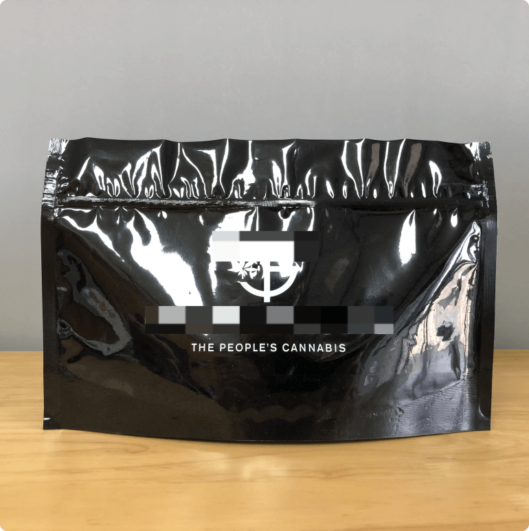 Black Glossy Dispensary Stand Up Pouch